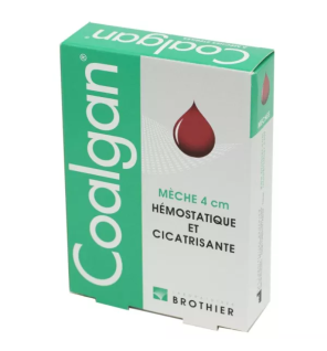 Coalgan – ouate hémostatique mèche 4 cm x 5