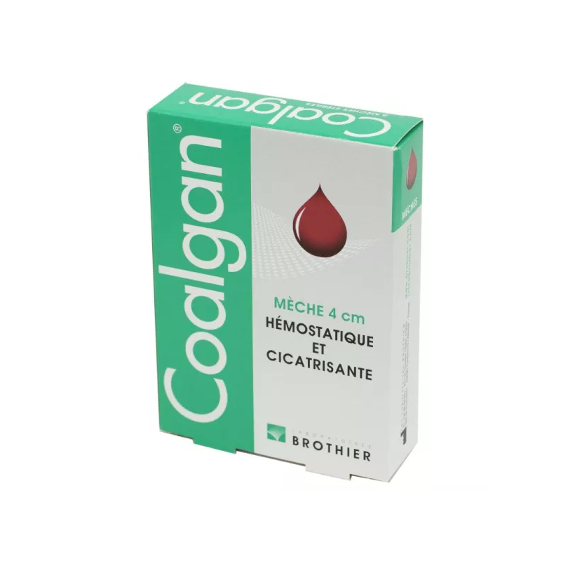 Coalgan – ouate hémostatique mèche 4 cm x 5 Coalgan – ouate hémostatique mèche 4 cm x 5