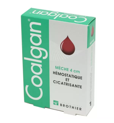 Coalgan – ouate hémostatique mèche 4 cm x 5