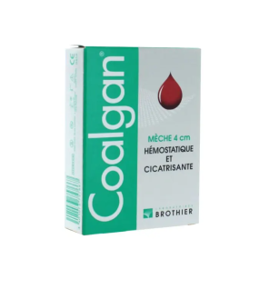 Coalgan  – ouate hémostatique mèche 4 cm x 5