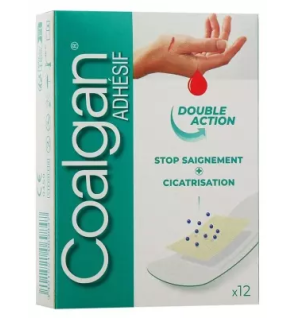 Coalgan – Stop Saignement + Cicatrisation , 12 adhésifs
