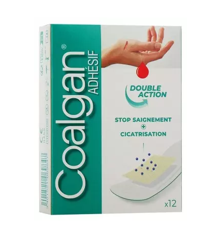 Coalgan – Stop Saignement + Cicatrisation , 12 adhésifs