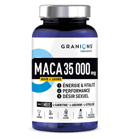 Granions – Maca 3500 mg Complément Alimentaire Vitalité, 30 comprimés