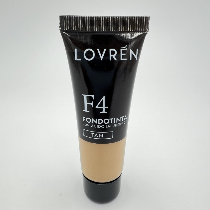 Lovrèn – Fond de teint F4 Tan à l’acide hyaluronique, 30 ml
