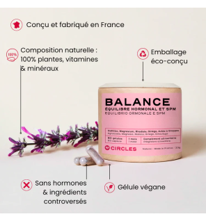Circles – Balance Équilibre Hormonal et SPM, 60 gélules
