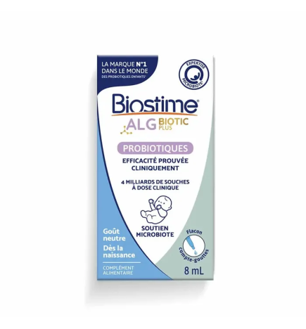 Biostime – Alg-Biotic+ Probiotiques bébé goût neutre, 8 ml