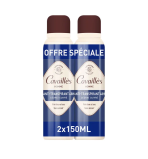 Cavaillès – Déodorant Absorb+ Spray, 2 x 150 ml