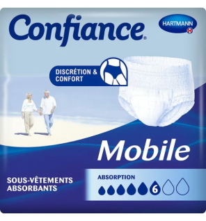 Hartmann – Confiance Mobile Absorption 6 Slip absorbant taille XS, 14 unités