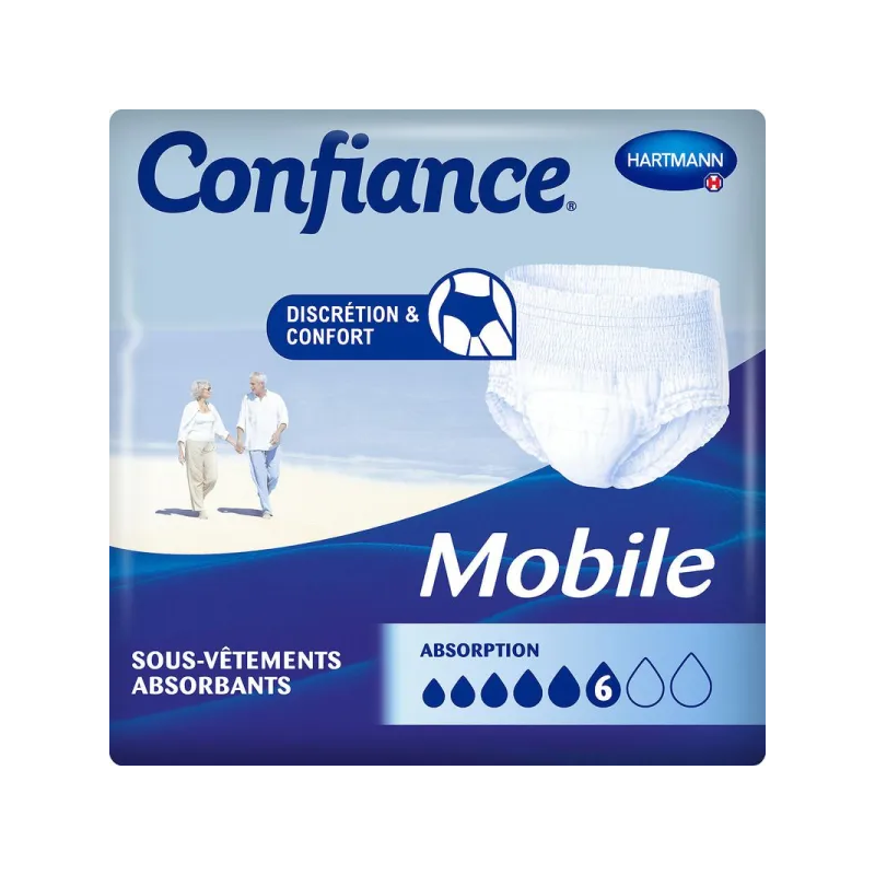 Confiance – Mobile Absorption 6 Slip absorbant taille XS, 14 unités