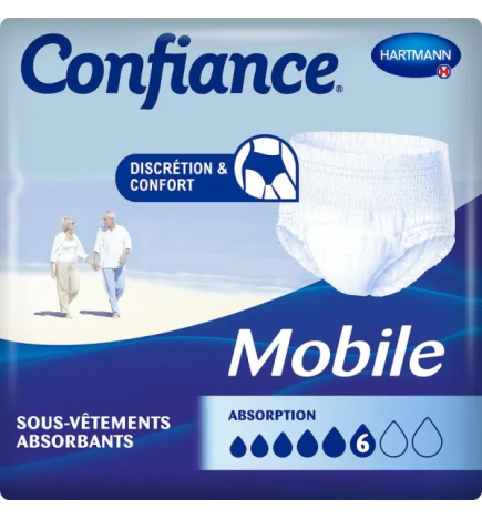 Hartmann – Confiance Mobile Absorption 6 Slip absorbant taille XS, 14 unités