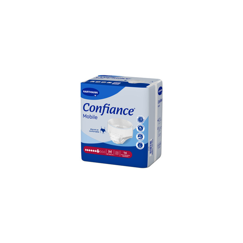 Hartmann – Confiance Mobile 7 gouttes slip absorbant taille M, 14 unités