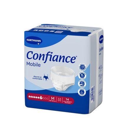 Hartmann – Confiance Mobile 7 gouttes slip absorbant taille M, 14 unités
