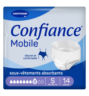 Hartmann – Confiance Mobile 8 gouttes slip absorbant taille S, 14 unités