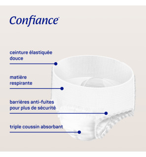 Hartmann – Confiance Mobile 8 gouttes slip absorbant taille XL, 14 unités