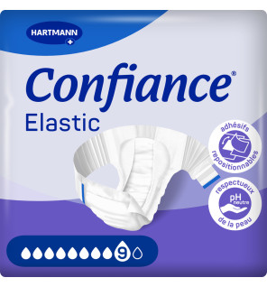 Hartmann – Confiance Elastic change complet 9 gouttes taille L, 14 unités
