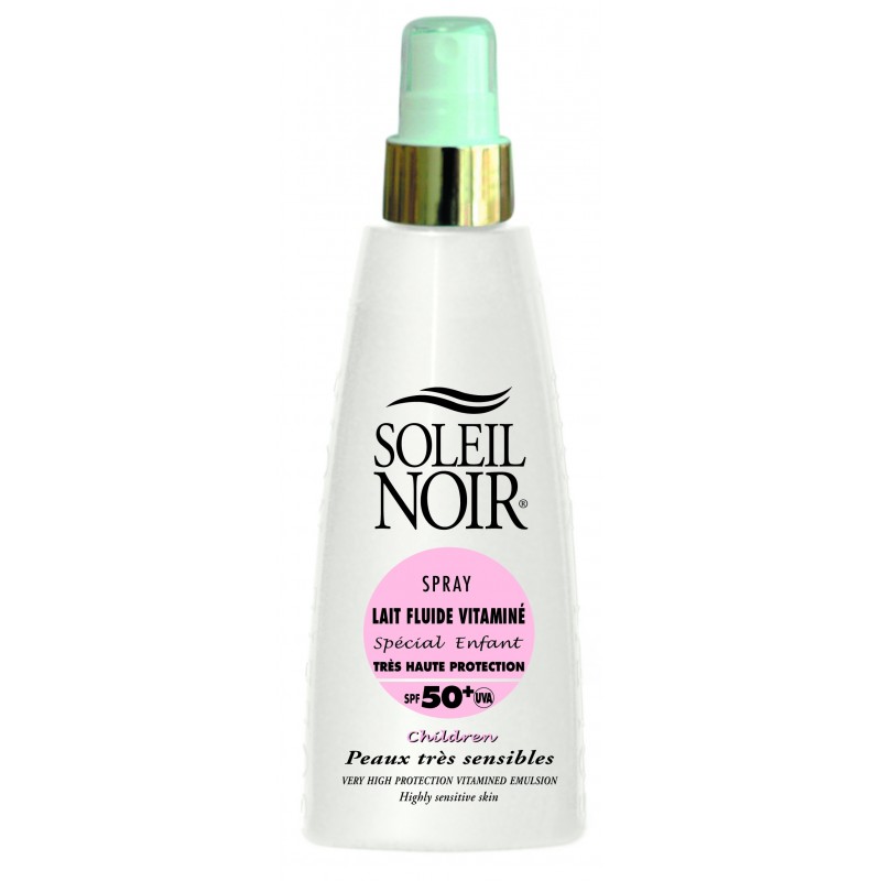 Soleil Noir Lait Fluide Vitaminé Spécial Enfant SPF 50+ Spray 150 ml