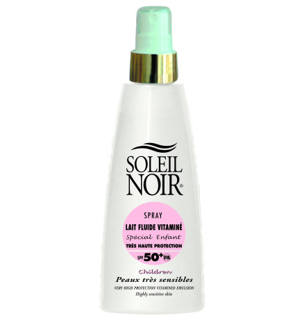 Soleil Noir Lait Fluide Vitaminé Spécial Enfant SPF 50+ Spray 150 ml