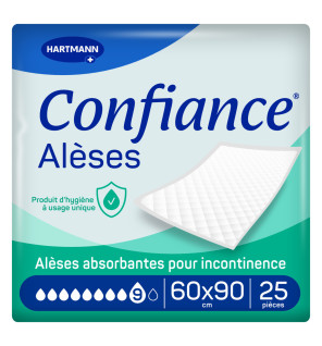 Hartmann – Confiance alèses 9 gouttes 60 x 90 cm, 25 unités