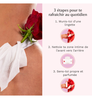 Musc Intime – Lingettes intimes Rose Mystik, 30 lingettes