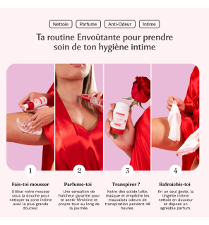 Musc Intime – Lingettes intimes Rose Mystik, 30 lingettes