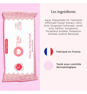 Musc Intime – Lingettes intimes Rose Mystik, 30 lingettes