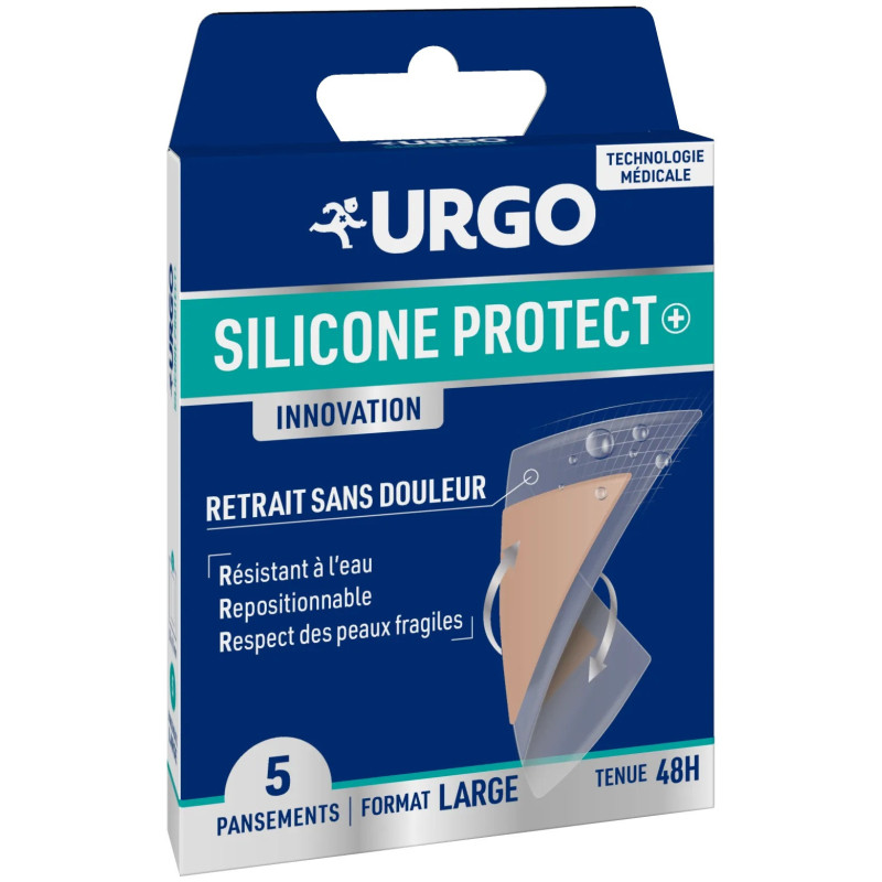 Urgo – Silicone Protect Pansements Large, 5 pansements