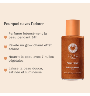 Musc Intime – Huile Glow Pailletée Amber Flower, 100 ml