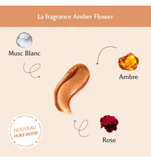 Musc Intime – Huile Glow Pailletée Amber Flower, 100 ml