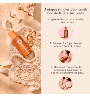 Musc Intime – Huile Glow Pailletée Amber Flower, 100 ml