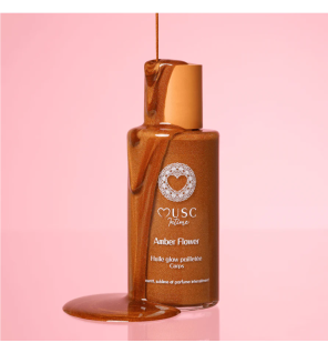 Musc Intime – Huile Glow Pailletée Amber Flower, 100 ml