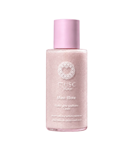 Musc Intime – Huile Glow Pailletée Musc Blanc, 100 ml