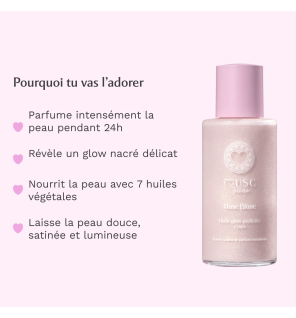 Musc Intime – Huile Glow Pailletée Musc Blanc, 100 ml