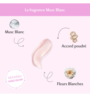 Musc Intime – Huile Glow Pailletée Musc Blanc, 100 ml