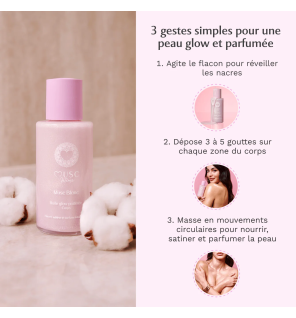 Musc Intime – Huile Glow Pailletée Musc Blanc, 100 ml
