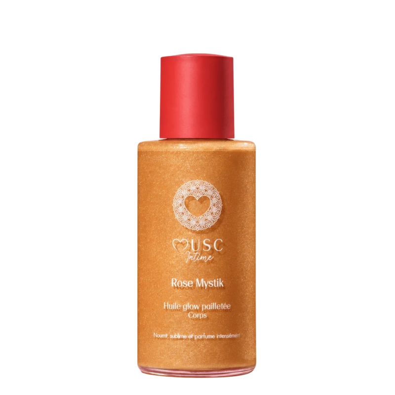 Musc Intime – Huile Glow Pailletée Rose Mystik, 100 ml Musc Intime – Huile Glow Pailletée Rose Mystik, 100 ml