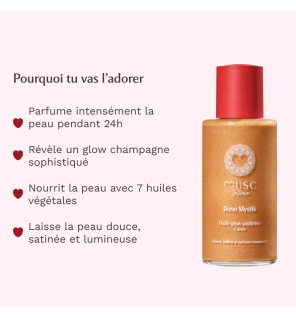 Musc Intime – Huile Glow Pailletée Rose Mystik, 100 ml