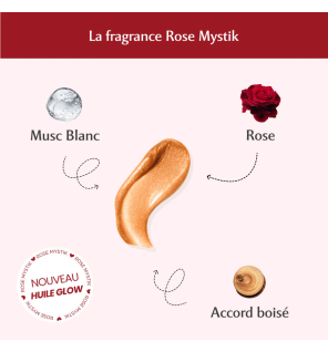 Musc Intime – Huile Glow Pailletée Rose Mystik, 100 ml