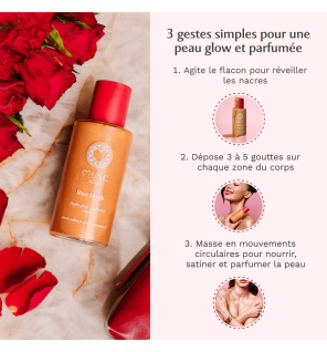 Musc Intime – Huile Glow Pailletée Rose Mystik, 100 ml