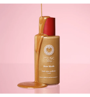 Musc Intime – Huile Glow Pailletée Rose Mystik, 100 ml