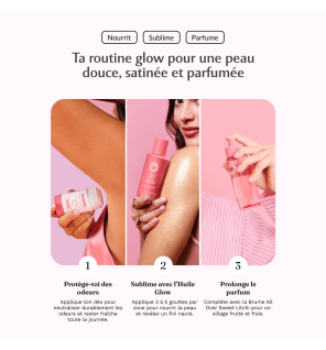 Musc Intime – Huile Glow Pailletée Sweet Litchi, 100 ml