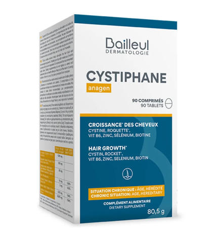 Bailleul – Cystiphane Anagen Croissance des Cheveux, 90 comprimés