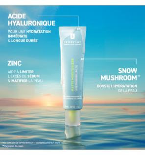 Erborian – Matte Moisturizer Gel-crème hydratation 24h peaux mixtes à grasses, 50 ml