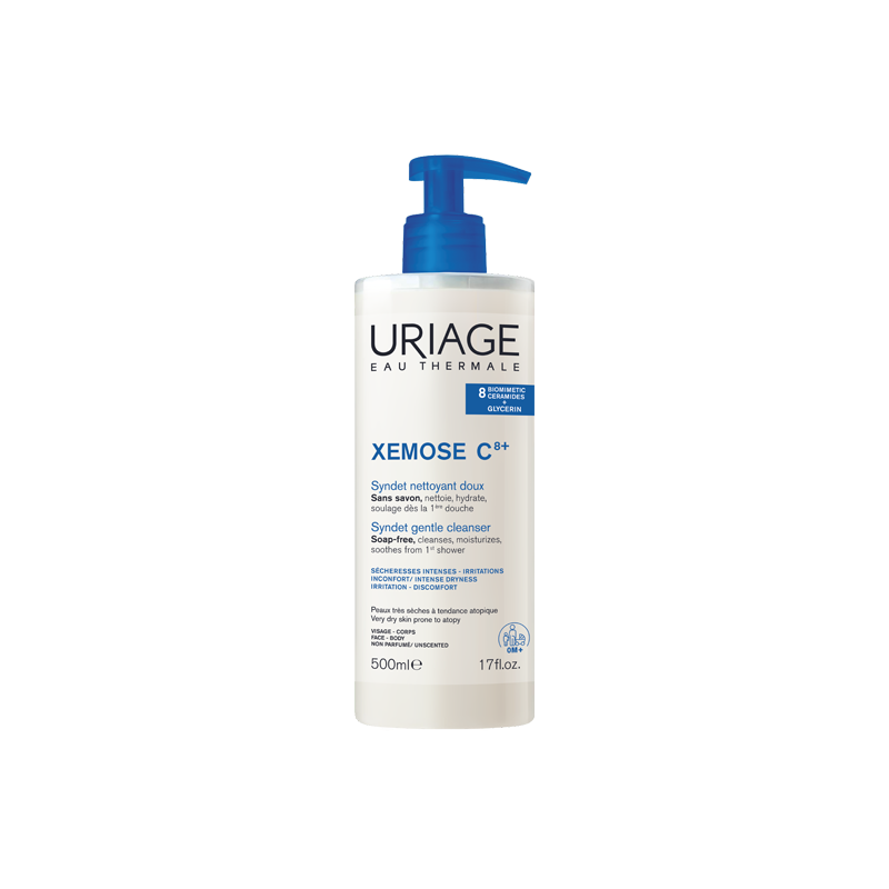 Uriage – Xémose C8+ Syndet Nettoyant Doux, 500 ml