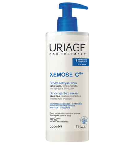 Uriage – Xémose C8+ Syndet Nettoyant Doux, 500 ml