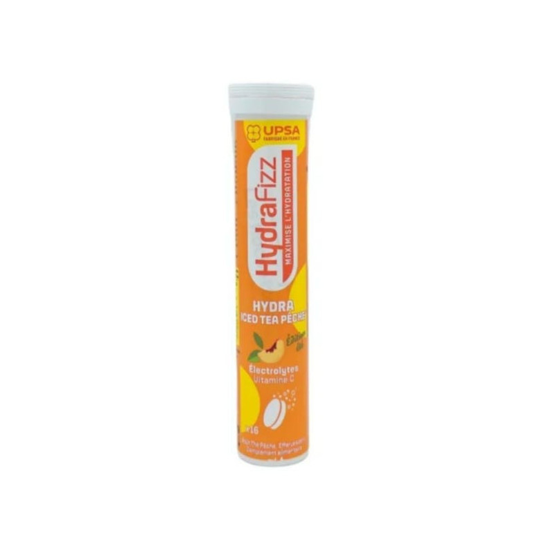 UPSA – Hydrafrizz Hydra Goût Thé Pêche, 16 comprimés effervescents UPSA – Hydrafrizz Hydra Goût Thé Pêche, 16 comprimés effervescents