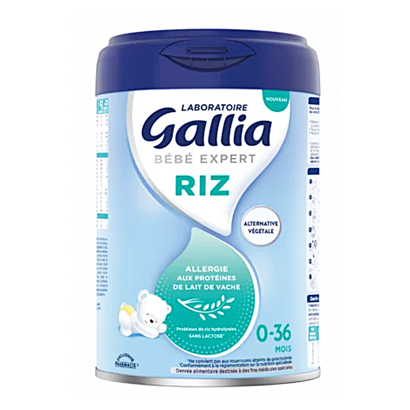 Gallia – Bébé Expert Riz 0-36 mois, 800 g