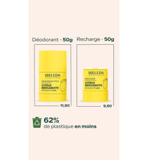 Weleda –  Recharge déodorant stick citrus bergamote, 50 g