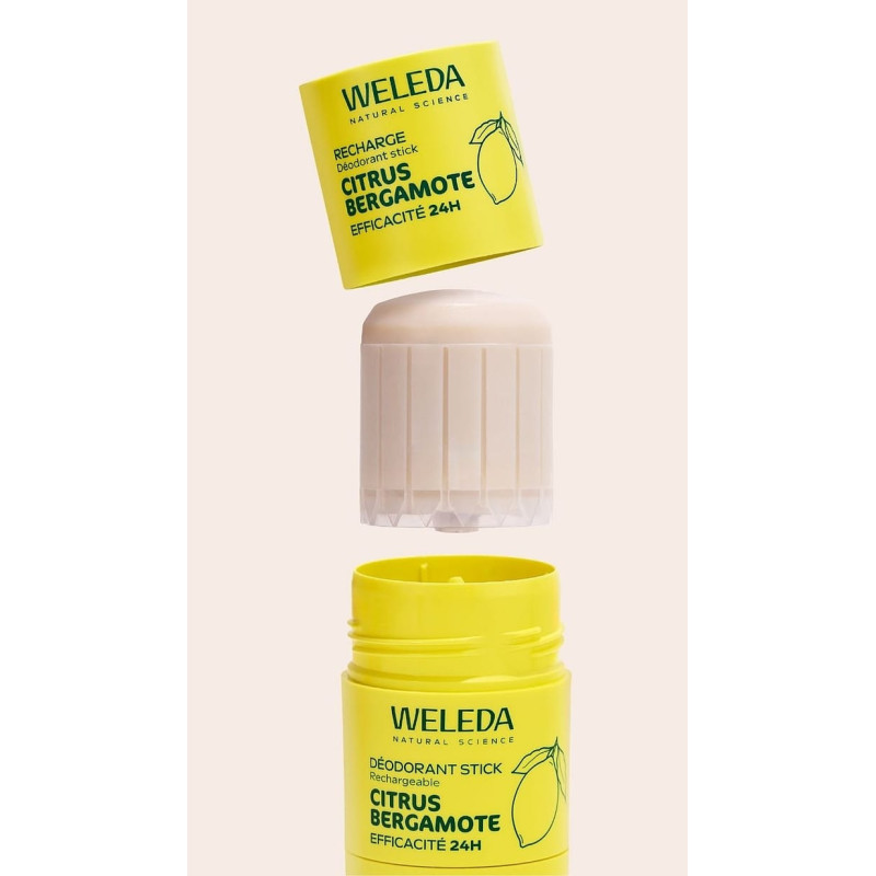 Weleda – Déodorant stick rechargeable citrus bergamote, 50 g Weleda – Déodorant stick rechargeable citrus bergamote, 50 g