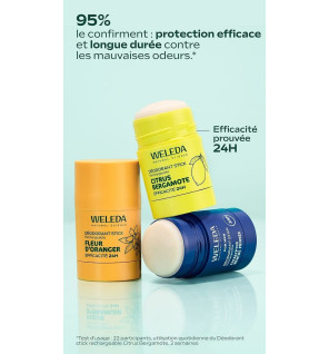 Weleda – Déodorant stick rechargeable citrus bergamote, 50 g