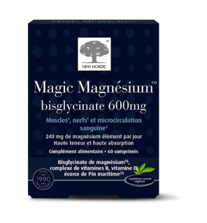 New Nordic – Magic Magnesium bisglycinate, 60 comprimés